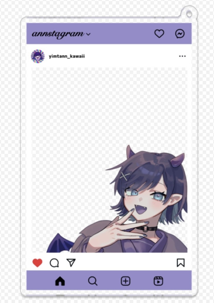 宵町あん インスタ風 おでかけアクリルキーホルダー 2024