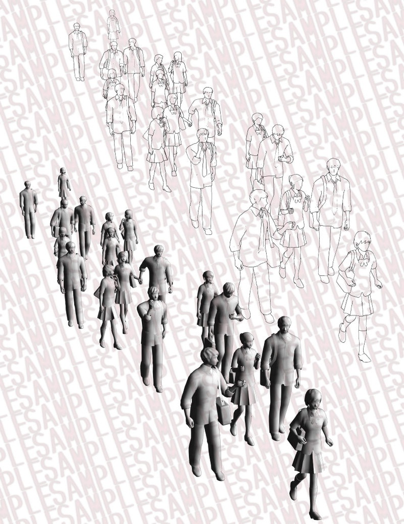 3Dモブ人形(春夏)