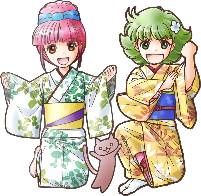 着物の描き方「着物でポーズ!」