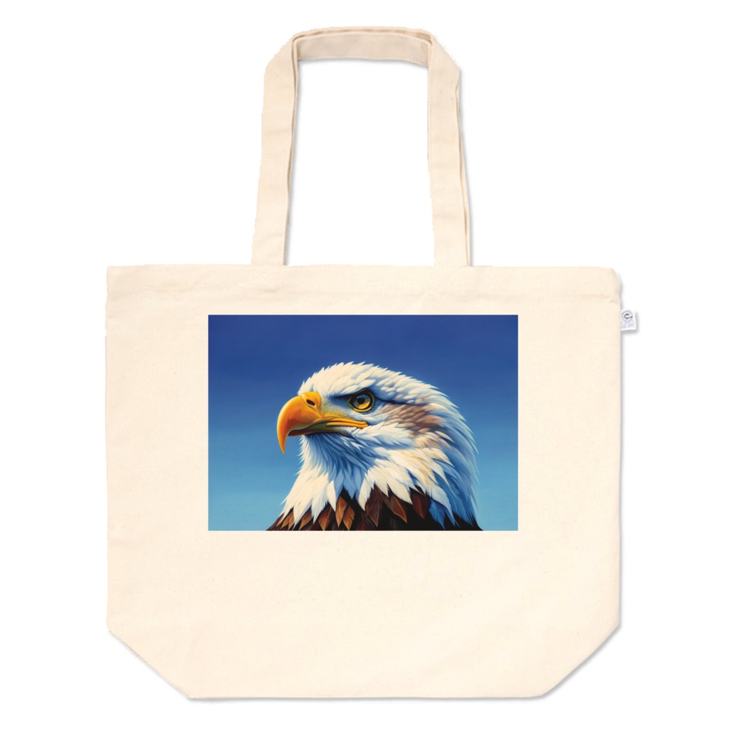 " The bald eagle (Haliaeetus leucocephalus) (3) " Tote bags L, M sizes　　　　( 「ハクトウワシ (3) 」トートバッグ　L、Mサイズ )