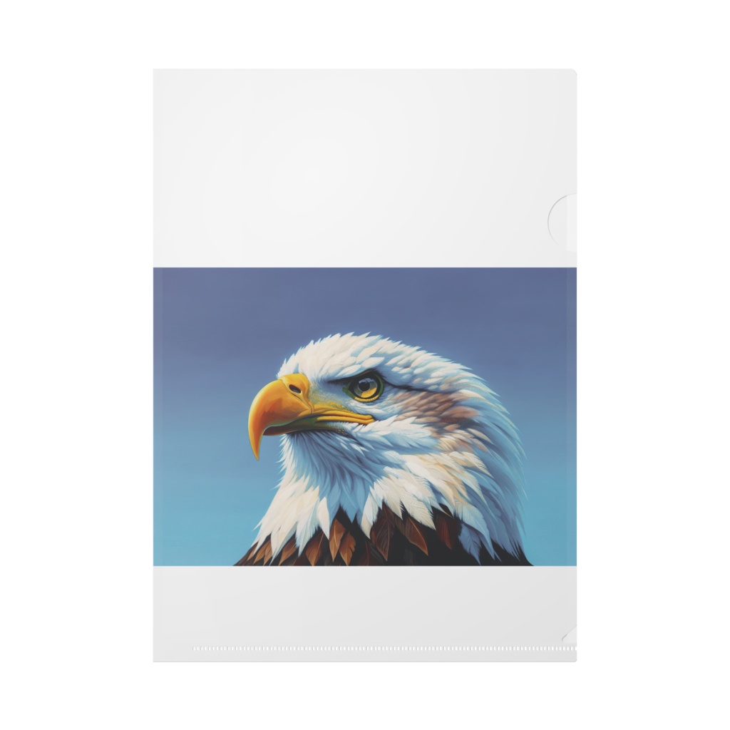 " The bald eagle (Haliaeetus leucocephalus) (3) " Clear File A4 size ( 「 ハクトウワシ (3) 」 クリアファイル A4 サイズ )