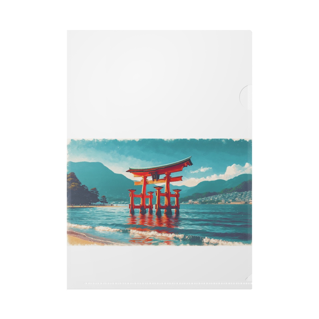 " Itsukushima's O-torii Gate (Miyajima, Japan) (2) " Clear File A4 size　　　( 「 嚴島 大鳥居 （2）」 クリアファイル A4 サイズ )