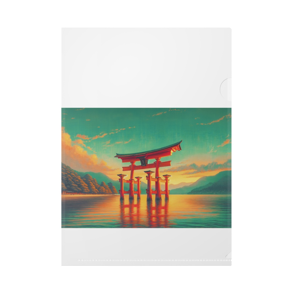 " Itsukushima's O-torii Gate (Miyajima, Japan) (3) " Clear File A4 size　　　( 「 嚴島 大鳥居 （3）」 クリアファイル A4 サイズ )