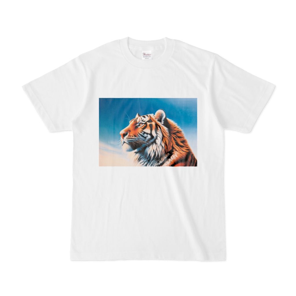 " Tiger (1) " White T-Shirt S, M, L, XL sizes ( 「 タイガー (1) 」 白Tシャツ S、M、L、XLサイズ )
