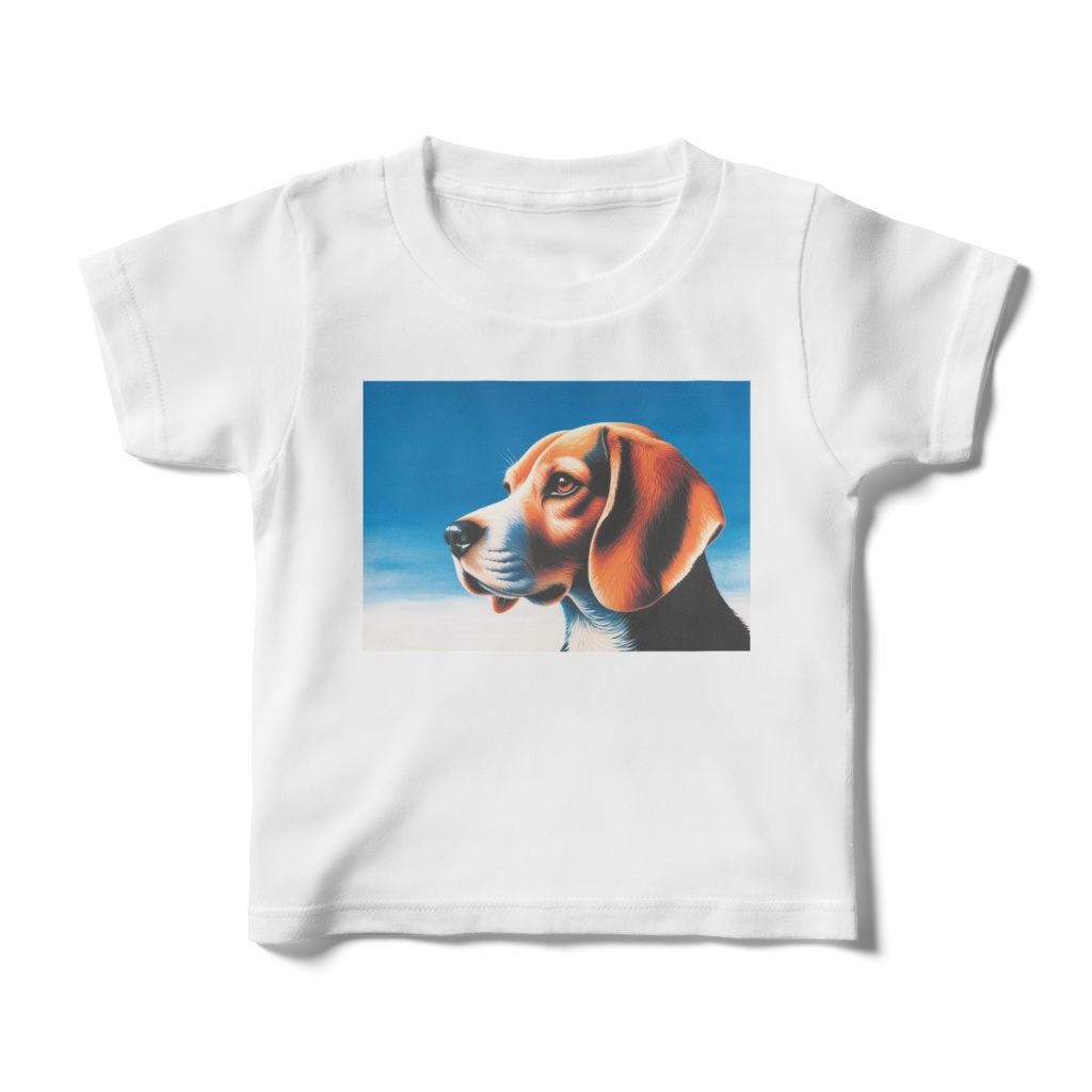 " Beagle Dog (1) " T-shirts for kids sizes: 100-160 cm　（ 「 ビーグル犬 (1) 」 キッズ用Tシャツ　サイズ: 100-160 cm ）