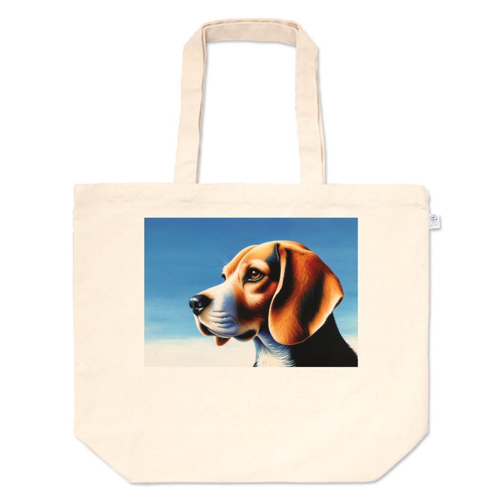 " Beagle Dog (1) " Tote bags L sizes　　　　( 「 ビーグル犬 (1) 」トートバッグ　Lサイズ )