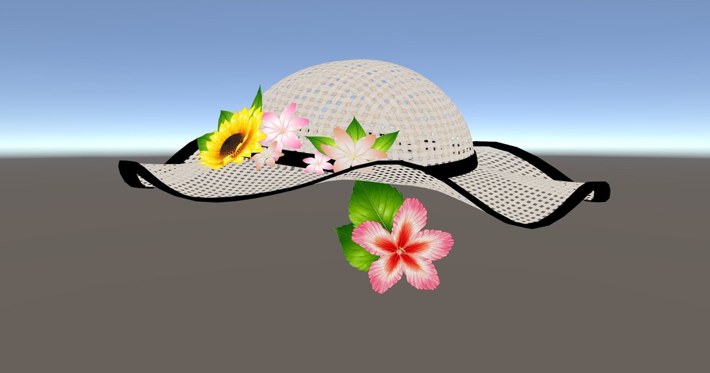Summer Straw Flower Hat