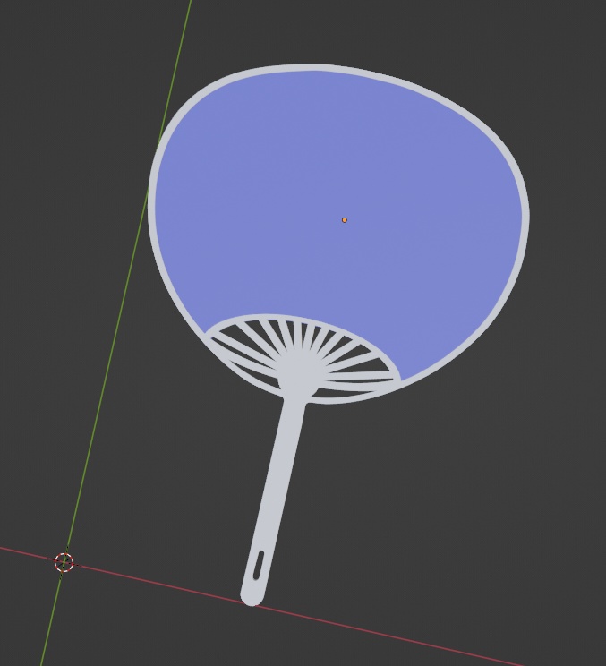 【blenderファイル】うちわの3Dモデル