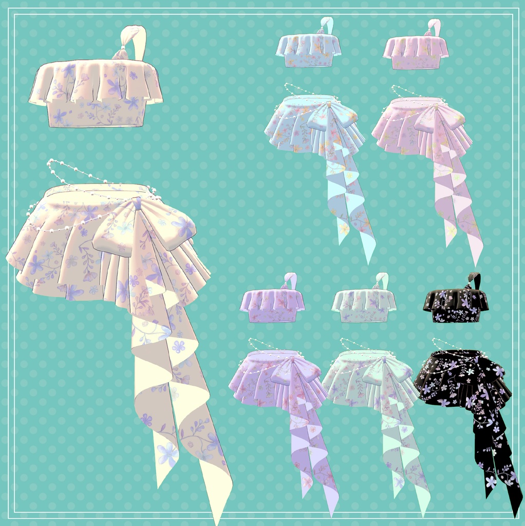 🐱ねむねむBeach☆Pearl 🐱清楚系ゆるふわ水着/しらつめ対応/Lapwing対応