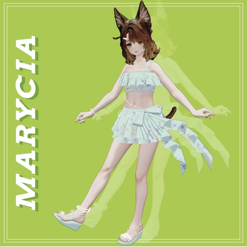 🐱ねむねむBeach☆Pearl 🐱清楚系ゆるふわ水着/マリシア/Marycia