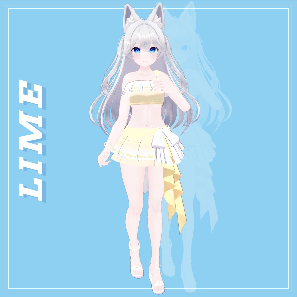 🐱ねむねむBeach☆Pearl 🐱清楚系ゆるふわ水着/ショコラ/シフォン/ライム/Chocolat/Lime/Chiffon