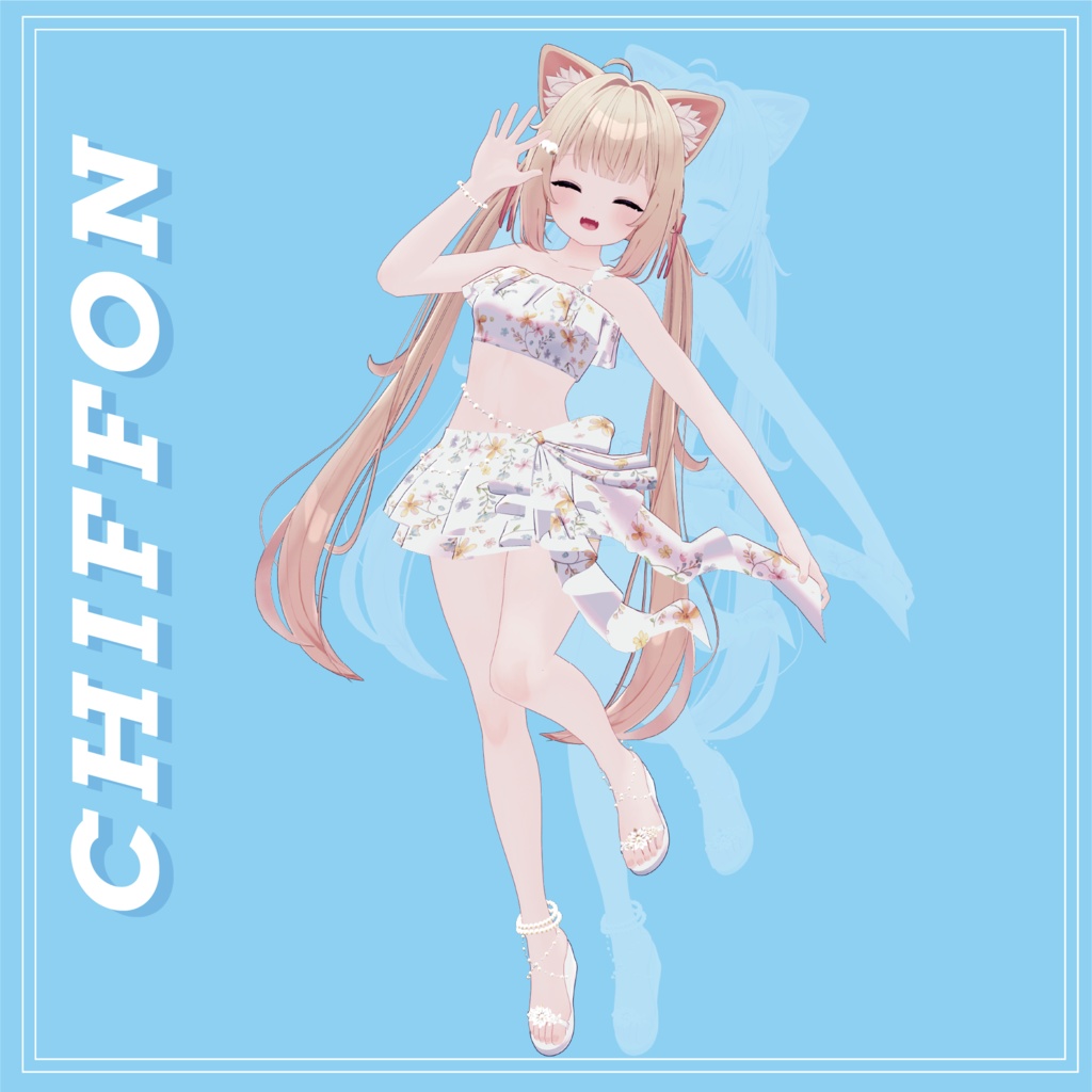🐱ねむねむBeach☆Pearl 🐱清楚系ゆるふわ水着/ショコラ/シフォン/ライム/Chocolat/Lime/Chiffon