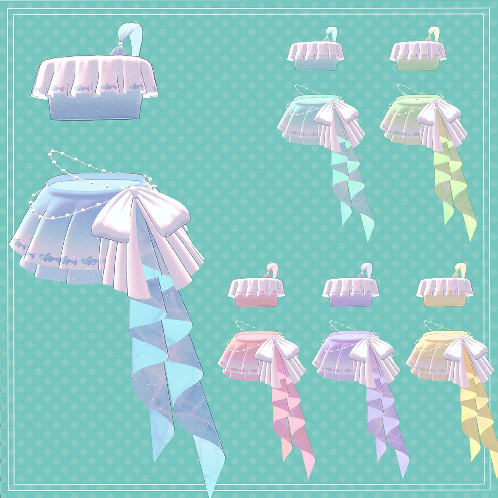 🐱ねむねむBeach☆Pearl 🐱清楚系ゆるふわ水着/ショコラ/シフォン/ライム/Chocolat/Lime/Chiffon