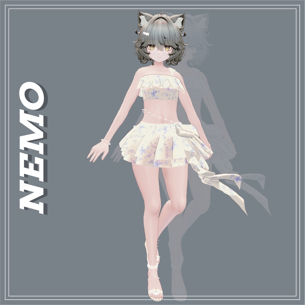 🐱ねむねむBeach☆Pearl 🐱清楚系ゆるふわ水着/Nemo/ネモ