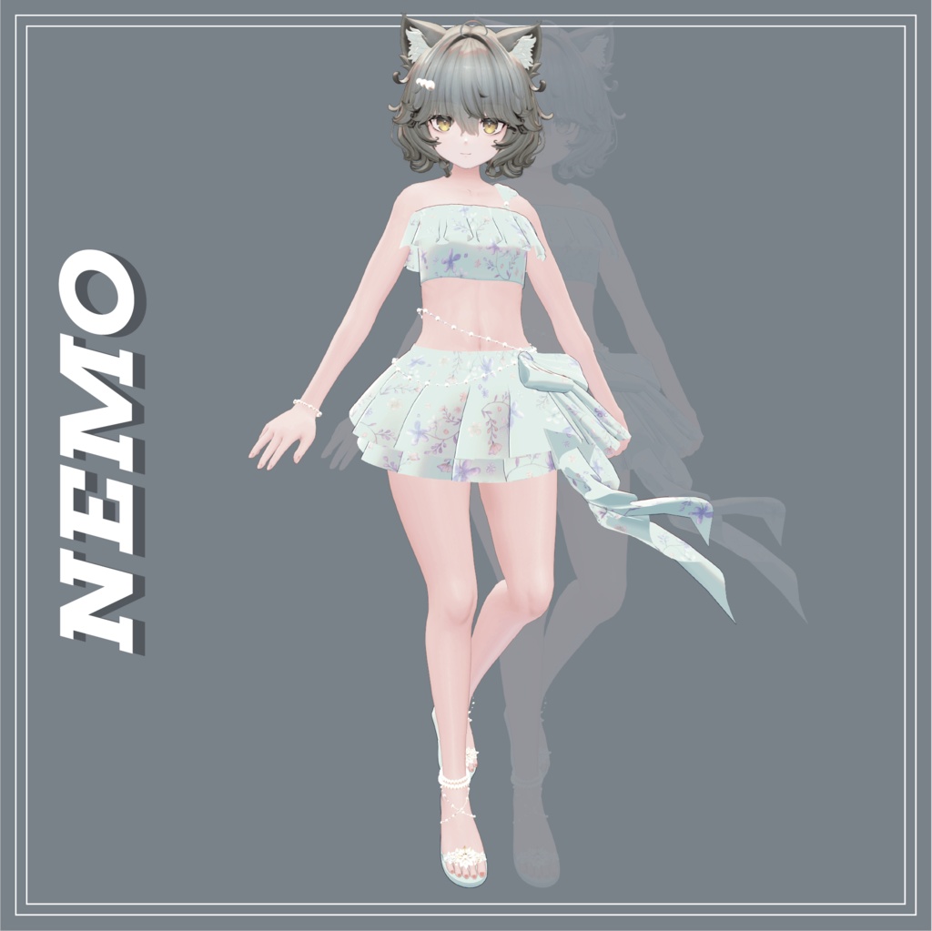 🐱ねむねむBeach☆Pearl 🐱清楚系ゆるふわ水着/Nemo/ネモ