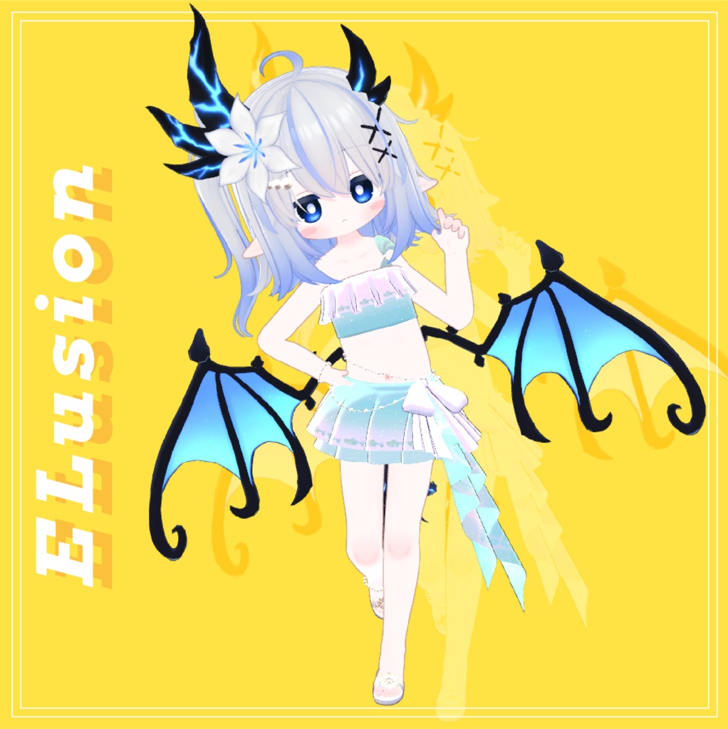 🐱ねむねむBeach☆Pearl🐱清楚系ゆるふわ水着/エルシオン/ネメシス/