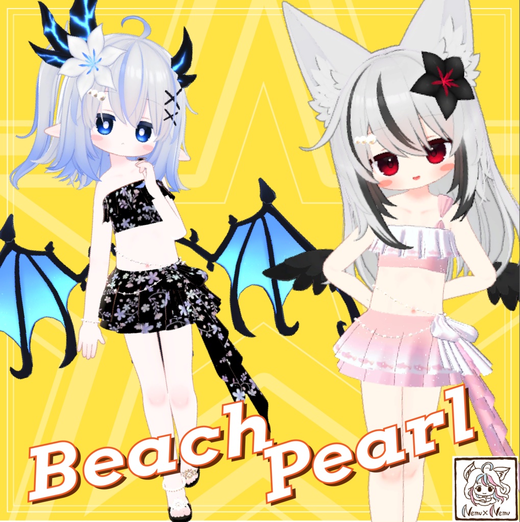 📢セール中！🐱ねむねむBeach☆Pearl🐱清楚系ゆるふわ水着／エルシオン／ネメシス／