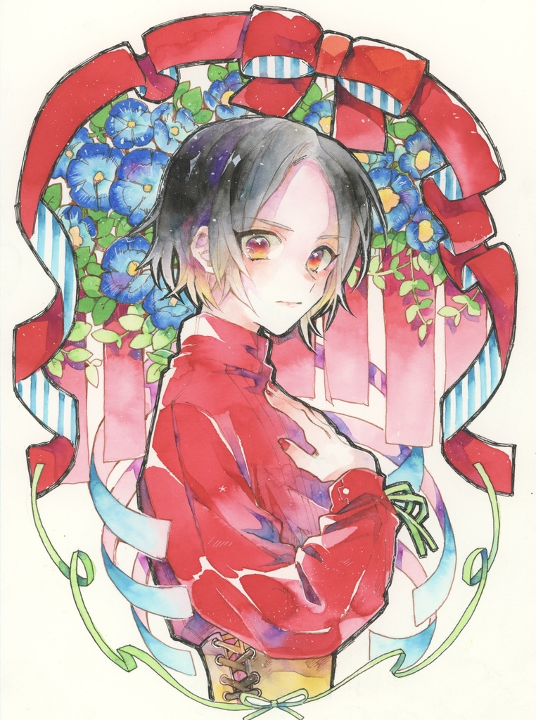 イラスト原画　紅