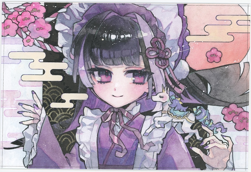 イラスト原画B　アートペーパーフレーム付