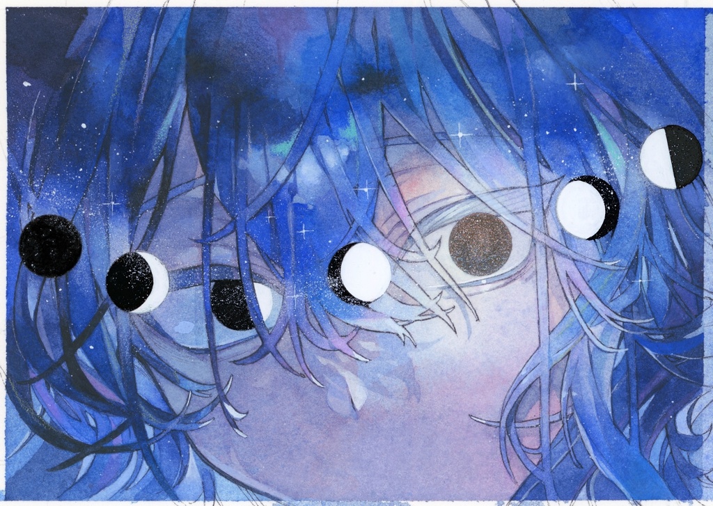 イラスト原画　額付