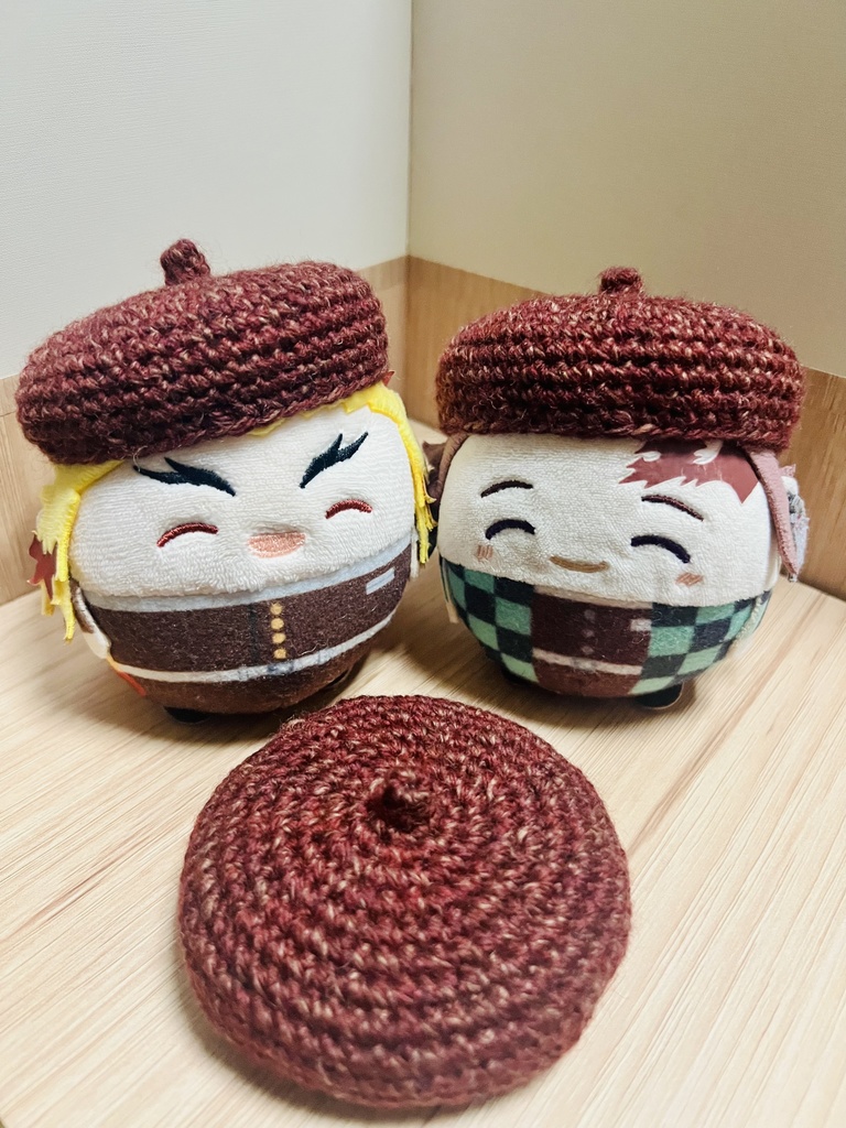 秋冬ツイードベレー帽