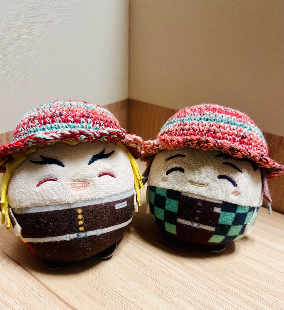 グラデーションなお花の帽子