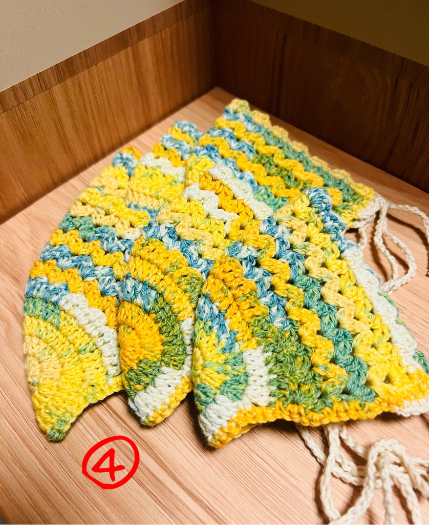 グラデーションなボンネット(頭巾)