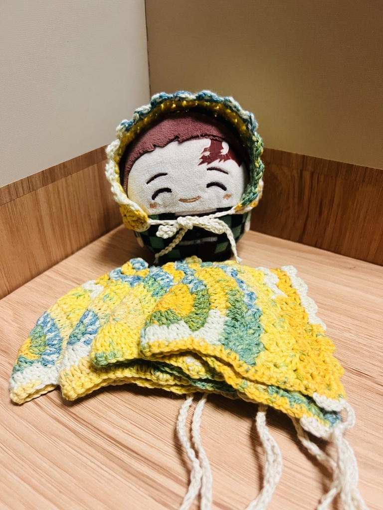 グラデーションなボンネット(頭巾)