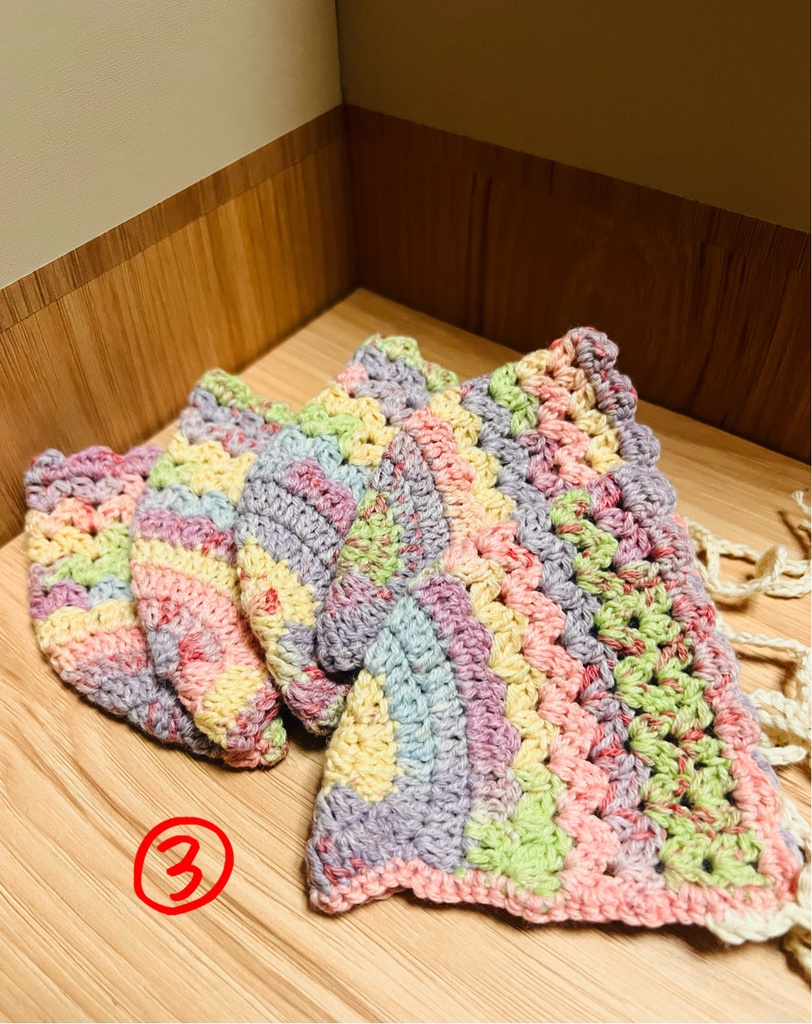 グラデーションなボンネット(頭巾)