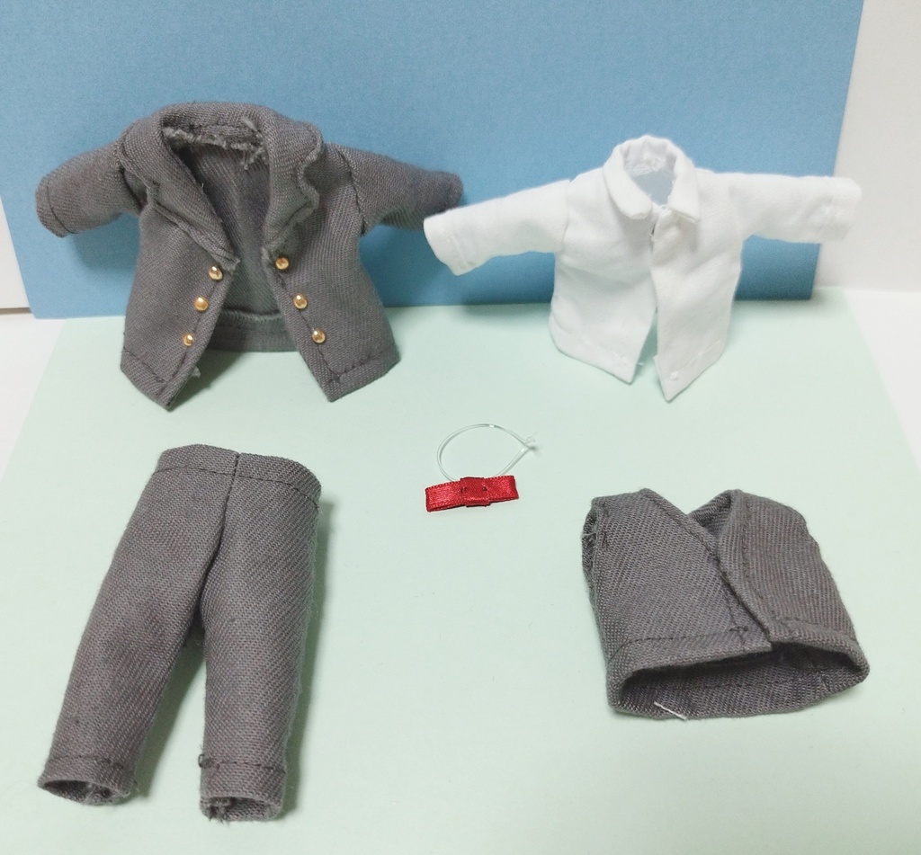 タキシードセット灰