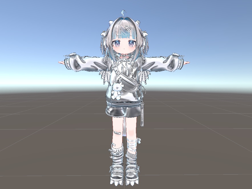 リュミィ_Ryumii_マテリアル_メタルシルバー(無料)