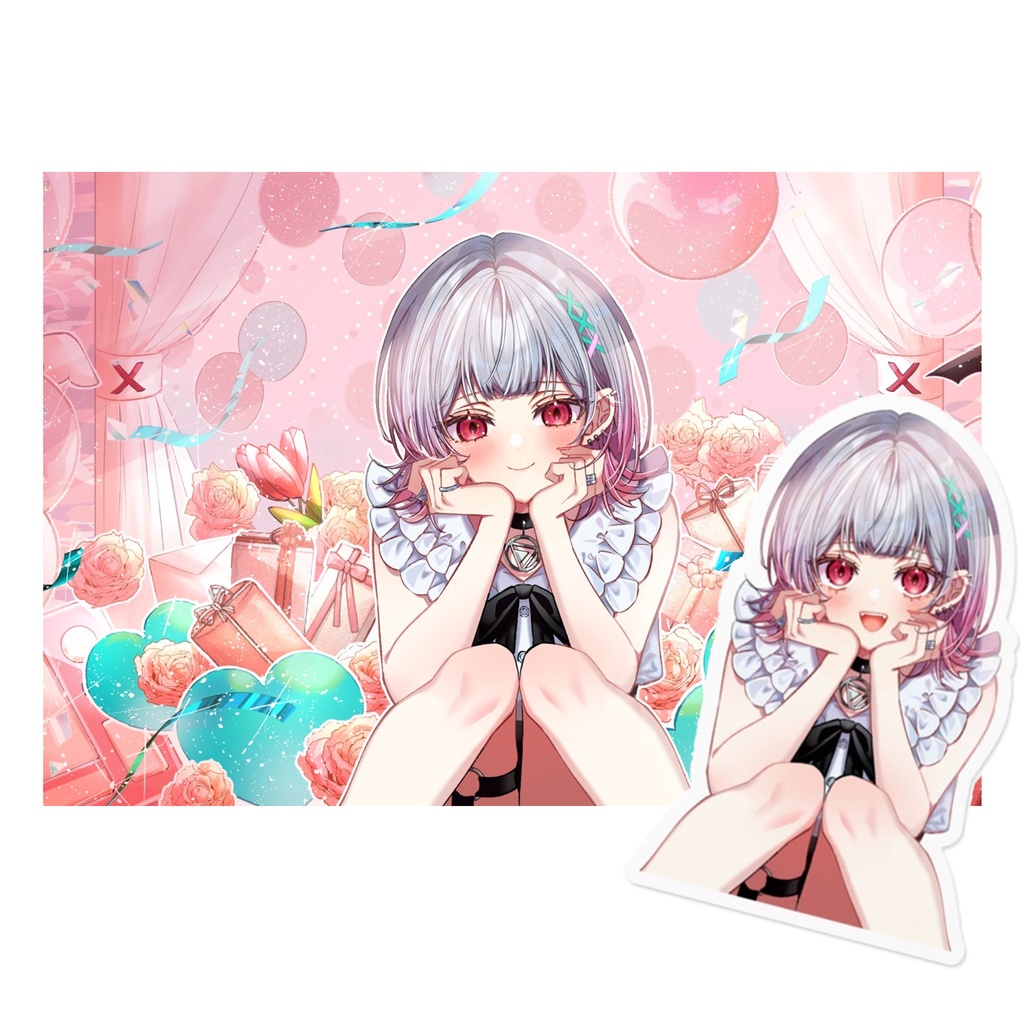 【1.5周年記念】北条なぎさ ホログラムポストカード(ステッカーシール付き)