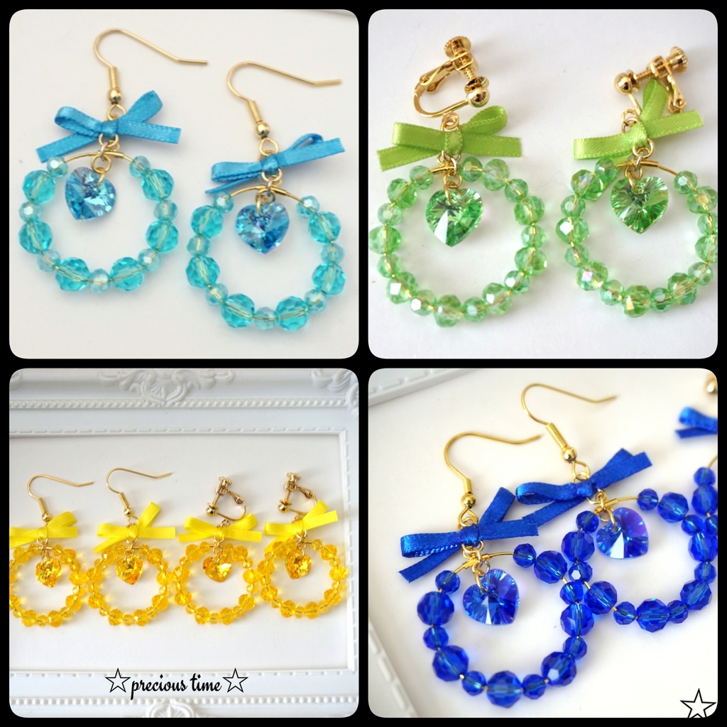 ★カラフルフープ 推しカラー イヤリング/ピアス