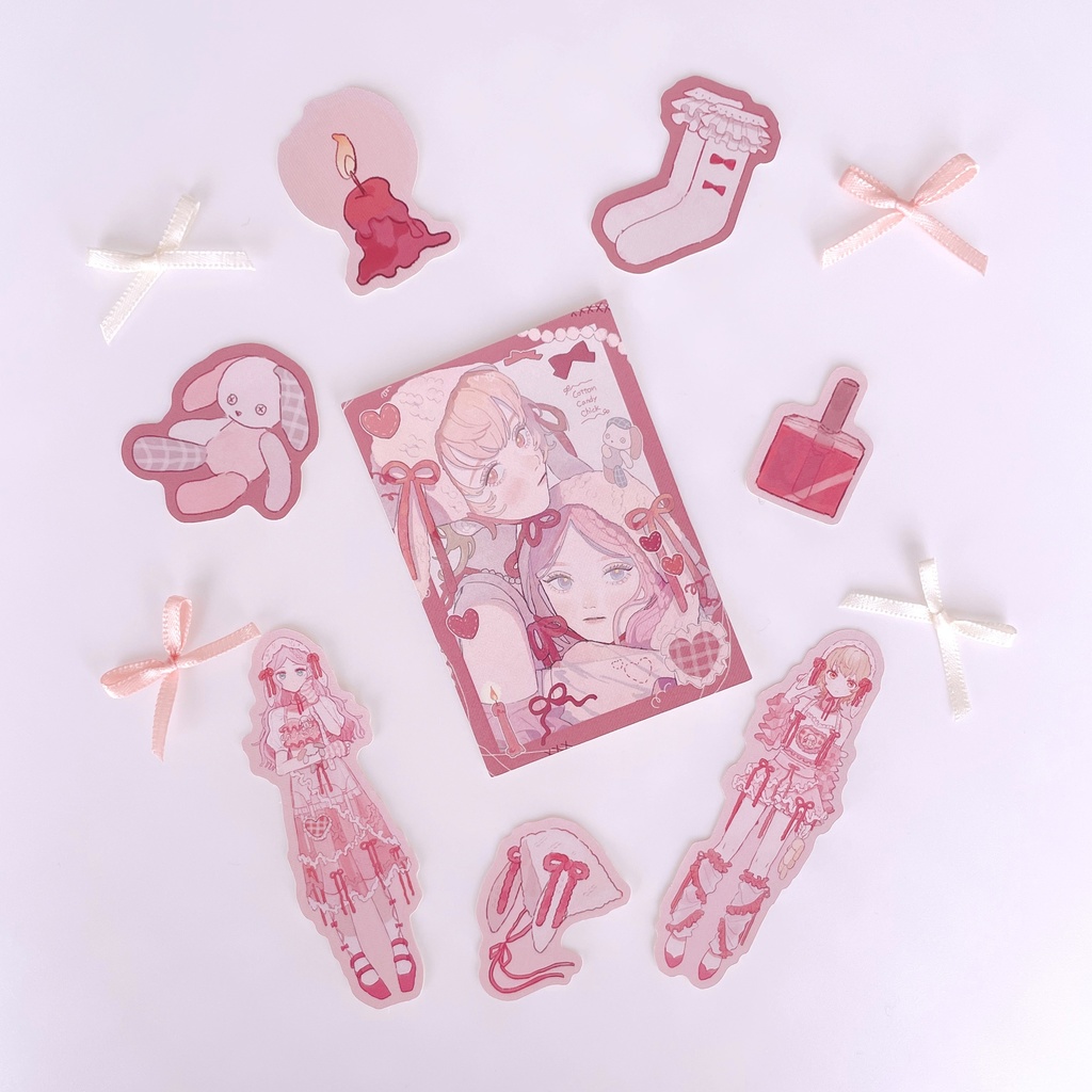 【合同】ダイカット シール（ピンク）