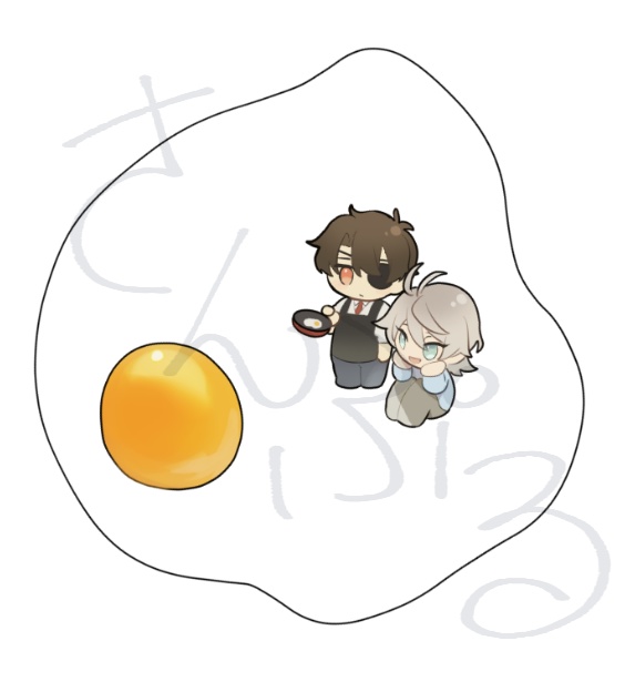 卵な半透明アクリルキーホルダー