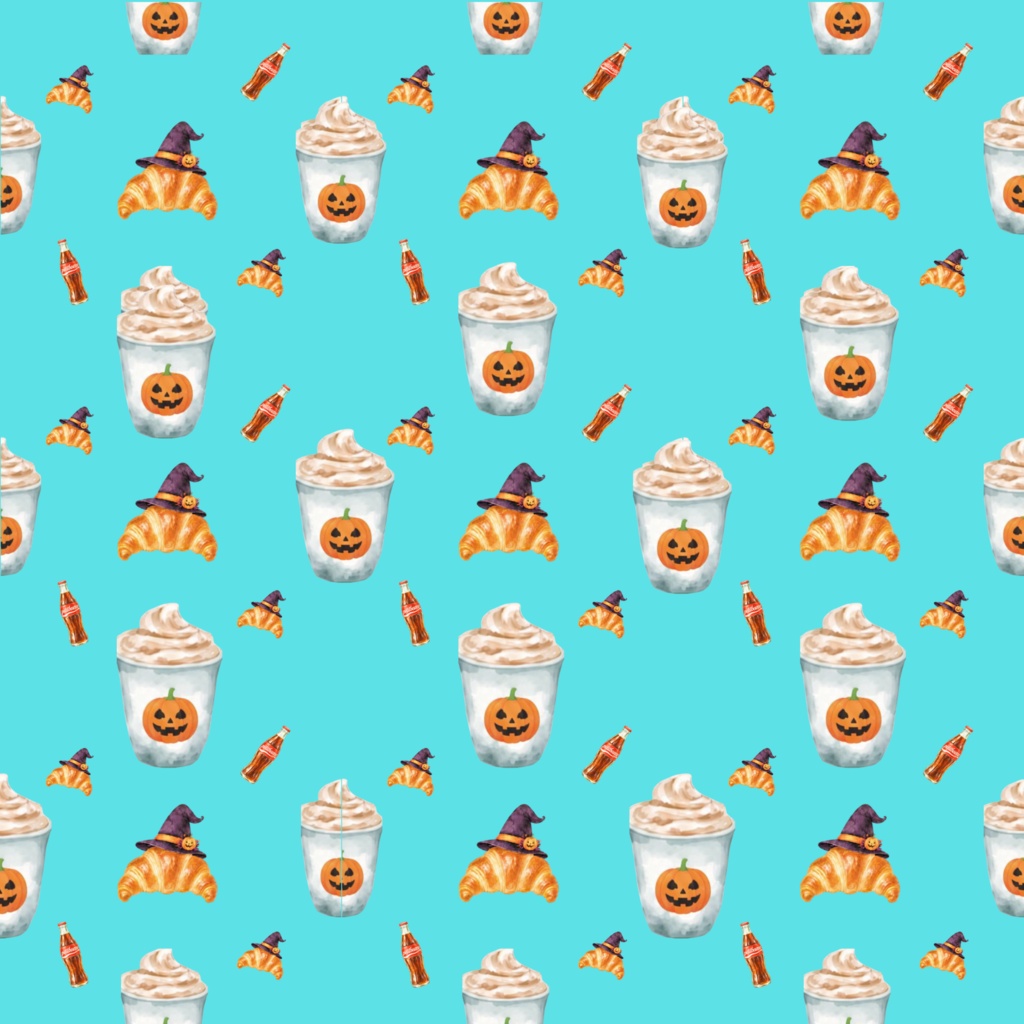 ハロウィン風味控えめデジタルペーパー／ブルー