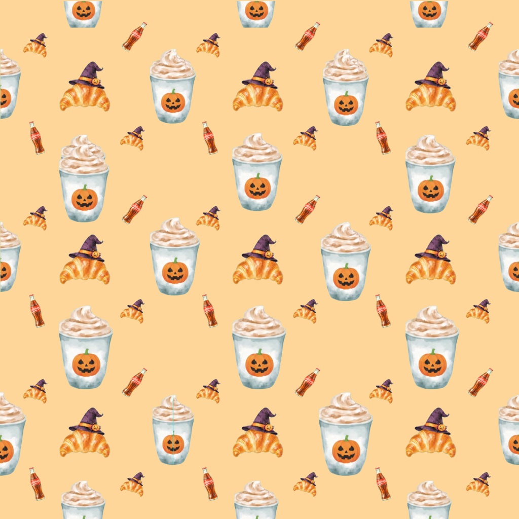 ハロウィン風味控えめデジタルペーパー／イエロー
