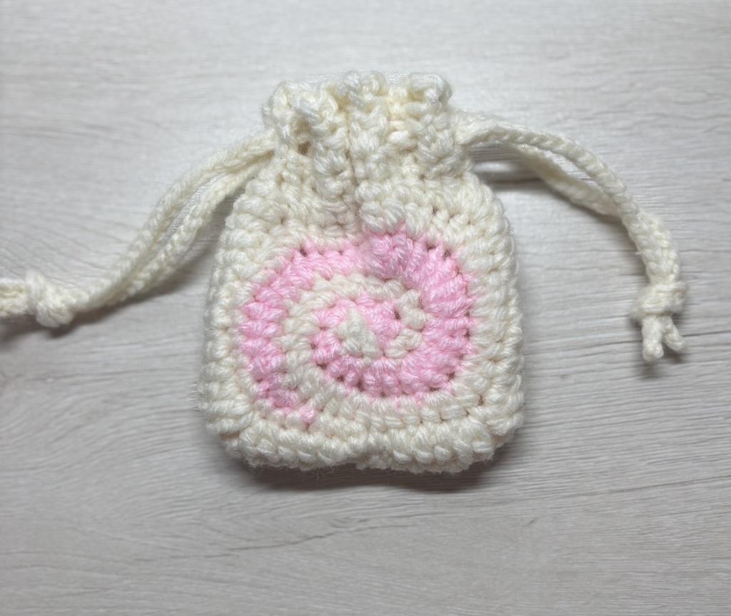 ぐるぐる巾着(ピンク)