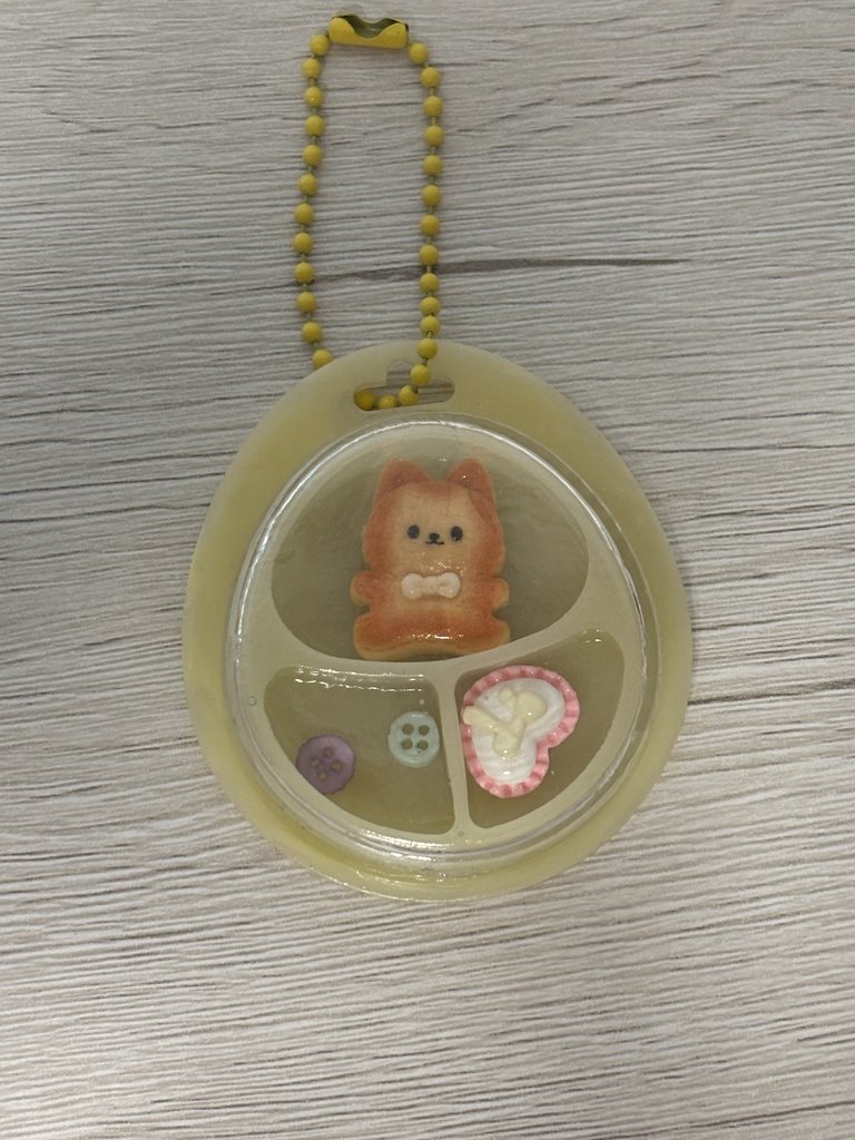 パッケージ風シャカシャカキーホルダー(ミルキーイエロー)