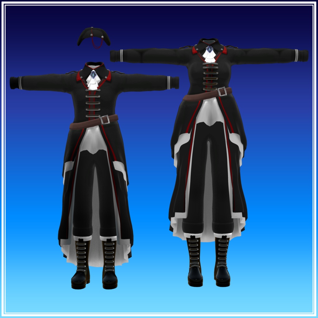 {たこのこ&セレスティア対応}ゴシック風衣装