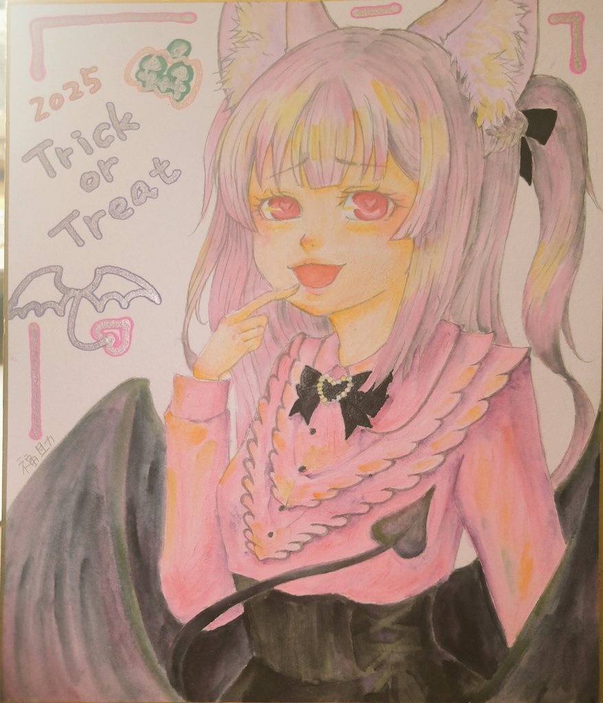 ハロウィンりDちゃん中判色紙