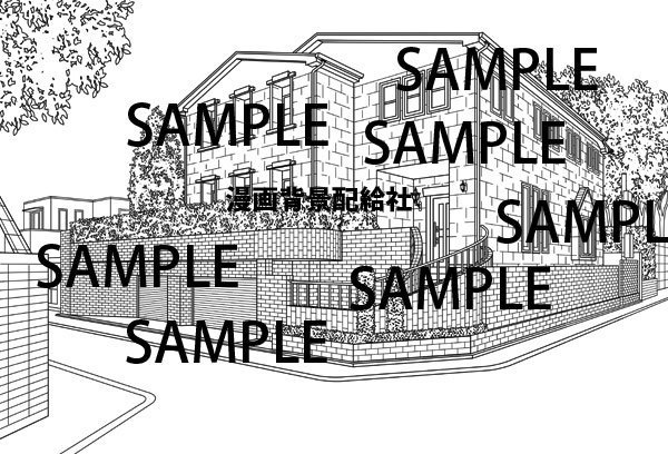 漫画背景素材 金持ちの家 漫画背景配給社 Booth