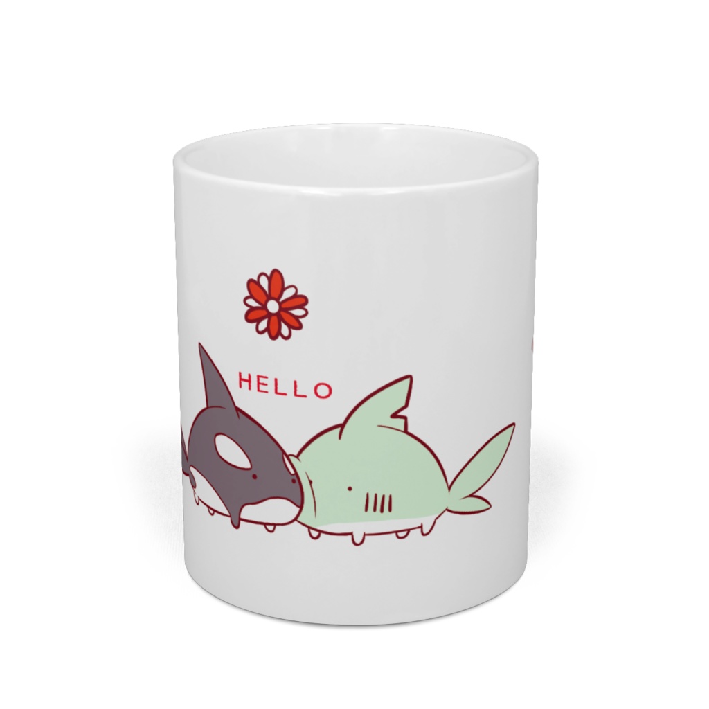 サメくん達のはろーマグカップ
