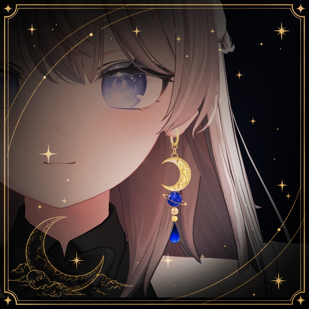 ★無料★NocturneMoonPierce~月と星のイヤリング~