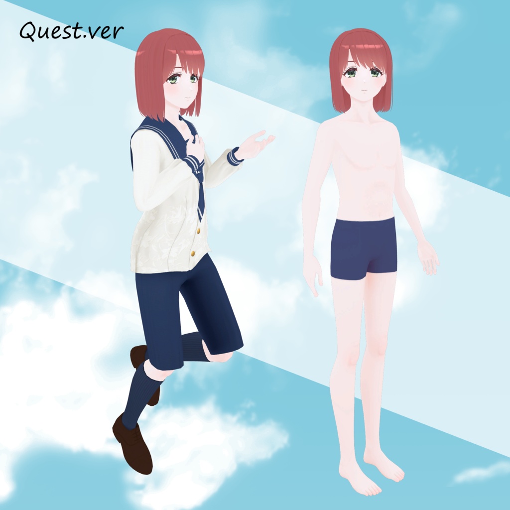 【オリジナル3Dモデル】朱音 -Akane- 【無料】