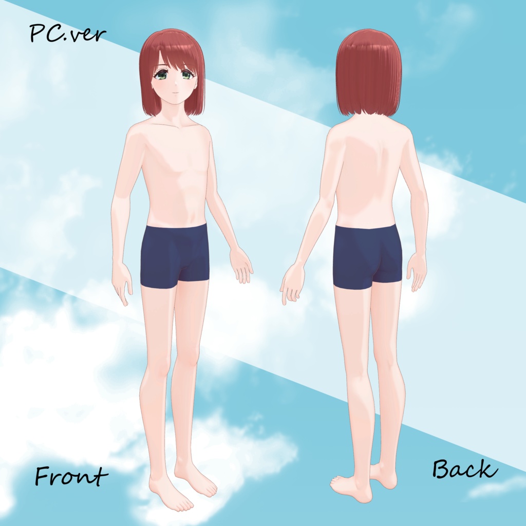 【オリジナル3Dモデル】朱音 -Akane- 【無料】