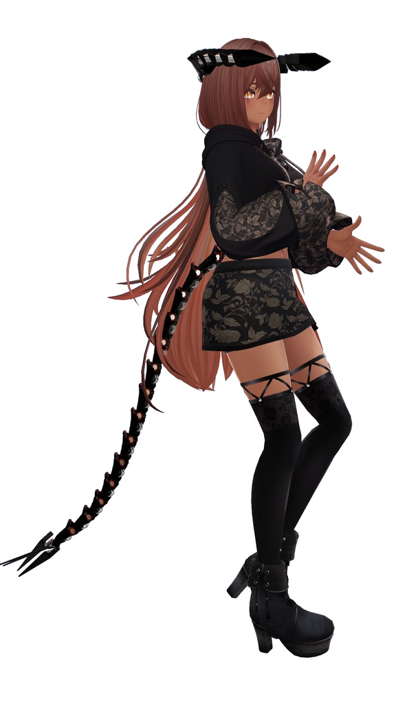 【VRChat】サイバー角&尻尾【7アバター対応】