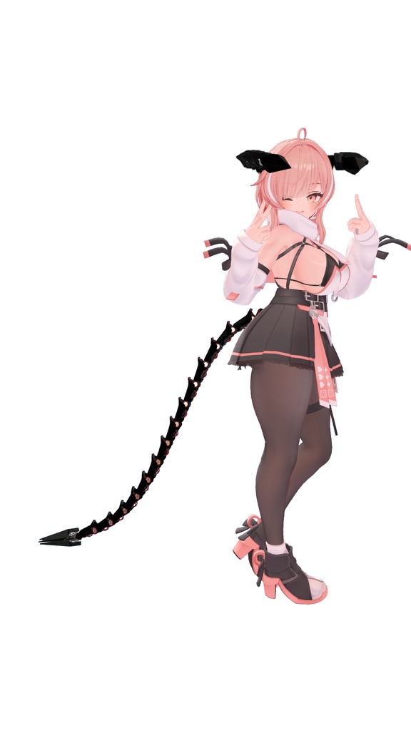 【VRChat】サイバー角&尻尾【7アバター対応】