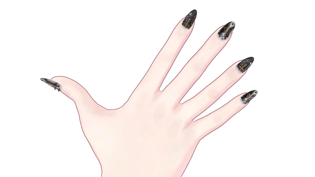 【VRChat】ネイルチップセット【7アバター対応】