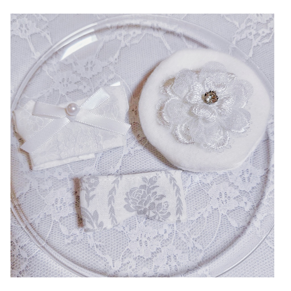 ちびぐるみサイズ ホワイトコーデセット